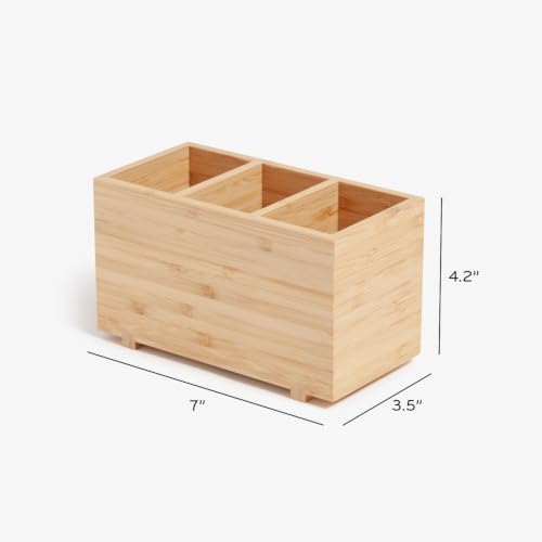Desktop Organizer, Bamboo, 17.8 x 8.9 x 10.7 cm - Image 2