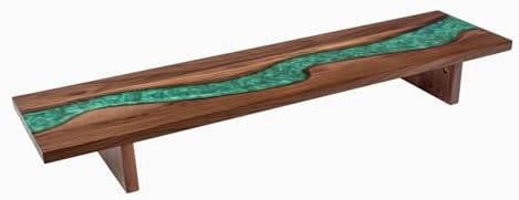 Desky Minimal Monitor Stand Walnut Emerald River by Desky