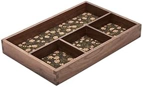 pandapark Wood Organizer Tray,Black Walnut,Desk & Drawer Storage Box (Walnut Dream) - Image 4