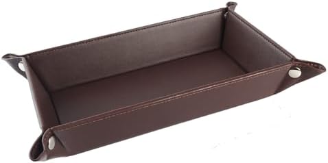 Valet Tray for Men Women - PU Leather Travel Catchall Tray Organizer - Rectangle by Unknown