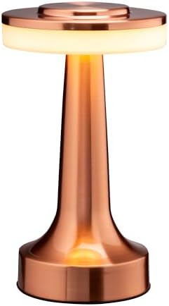 O'Bright Dome Cordless Rechargeable LED Mushroom Table Lamp, Rose Gold by OBright