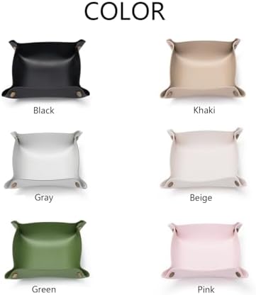 Canvas Storage Tray Cotton Key Catchall Stylish Organizer for Small Items Lightweight Design (Khaki,Small) - Image 3