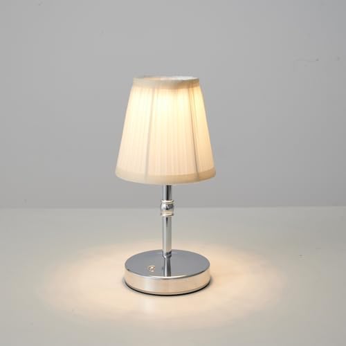 3000 mah Battery lamp,5W LED Small Touch Lamps,3 Color Temperature Dimmable Rechargeable Lamp,Cordless Lamp for Kitchen,Mini Lamps for Small Spaces (Chrome) by Unknown