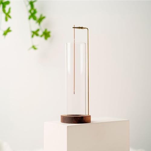 Incense Holder for Sticks, Anti-Ash Flying Incense Burner with 30 Incense Sticks, Detachable Glass Ash Catcher (Wood, Brown-2Pcs) - Image 4