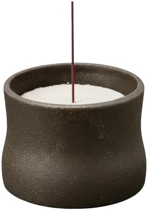 Hasegawa Japanese Incense Burner – Mino Ware Ceramic Koro, Tetsusa Finish, Buddhist Altar Supplies, Made in Japan by %E3%81%AF%E3%81%9B%E3%81%8C%E3%82%8F%EF%BC%88Hasegawa%EF%BC%89