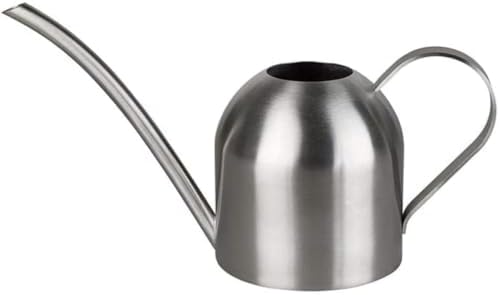 Metal Indoor Plant Watering Can, 500ml/17OZ Stainless Steel Small Watering Can Pot with Long Spout, Mini Garden Watering Pot with Comfort Handle for Office House Balcony Succulent Flowers by Unknown