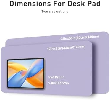 Aothia Faux Leather Desk Mat - Non-Slip PU Leather Desk Blotter, Waterproof Writing Surface, Large Desk Pad for Office & Home (Lavender, 55" x 24") - Image 5
