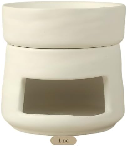 Ceramic Essential Oil Burner, 3.9 in Cube, White Aroma Diffuser with Separable Top Lid, Modern Minimalist Nordic Tealight Candle Holder for Home Spa Decor - Image 2