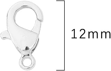Silver Plated Lobster Clasps Non Tarnish 12mm 20pcs for Jewelry Making Findings