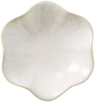 Ceramic Trinket Tray, Petal Shaped Catchall for Vanity, Nightstand or Desk, Small Organizer for Jewelry and Tiny Essentials Ceramic Trinket Tray Jewelry Vanity Catchall Tabletop Organizer Nightstand - Image 4
