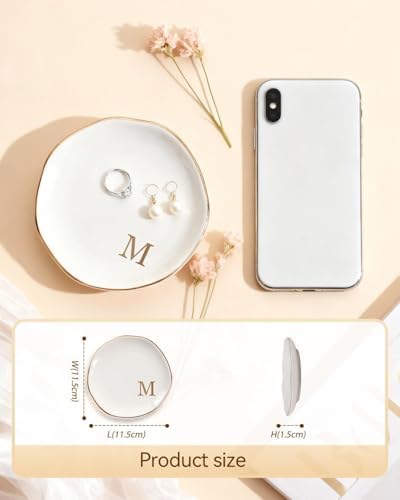 Ceramic Jewelry Tray Trinket Ring Dish Personalized Gifts for Women Bride - Image 3