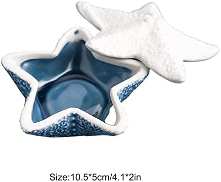 Starfish Jewelry Dish Tray - Ceramic Ring Holder - Ocean Style Trinket Tray - Earrings Candy Storage - Table Decoration Supplies - Image 7