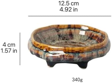 Speckled Ceramic Jewelry Dish, 5 Inch Rustic Footed Ring Dish, Boho Wabi Sabi Trinket Bowl for Rings Earrings Necklaces, Vanity Nightstand Key Tray for Women, Decorative Jewelry Holder Gift - Image 5