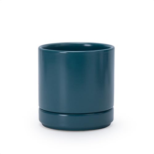 D'vine Dev 4.7 Inch Ceramic Planter Pot, Teal, 94-O-B-9 by DvineDevPlanterPotsandStand