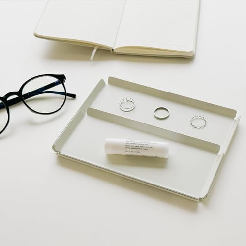 PROGETTO2.70 Aluminum Desk Tray Catchall Organizer, A6, Ivory - Image 6