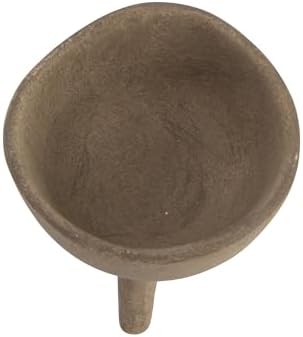 Creative Co-Op Round Terra-cotta Bowl with 3-Legs and Distressed Finish, Cream - Image 6