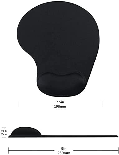 Office Mousepad with Gel Wrist Support - Ergonomic Gaming Desktop Mouse Pad Wrist Rest - Design Gamepad Mat Rubber Base for Laptop Computer -Silicone Non-Slip Special-Textured Surface (08Navy) - Image 7