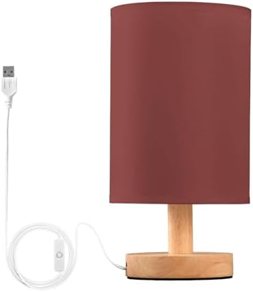 Kigai Small Bedside Table Lamp Modern Nightstand Lamp with Fabric Shade by Kigai