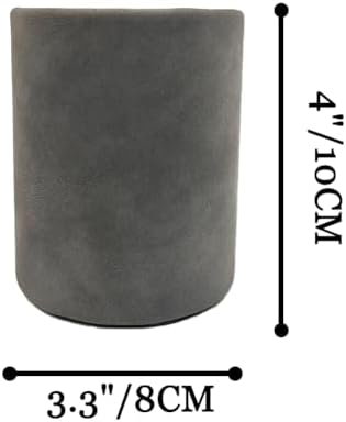 PU Leather Pen Holder Desk 3.94-inch Tall Pencil Cup Organizer - Image 5