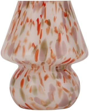 Mushroom Lamp with LED Bulb, Small Glass Bedside Lamp - Image 2