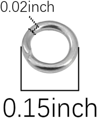 925 Sterling Silver Jump Rings 0.7x4mm 50pcs for Jewelry Making Findings