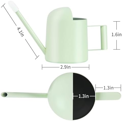 Mini Watering Can, 10oz/300ml Stainless Steel Long Spout Small Watering Can for Indoor Plants Succulents, Herbs (Green) - Image 6