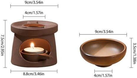 Retro Essential Oil Burners Ceramics Oil Melter Aromatherapies Diffuser and Tealight Holder Set for Home Bedroom Decors - Image 6