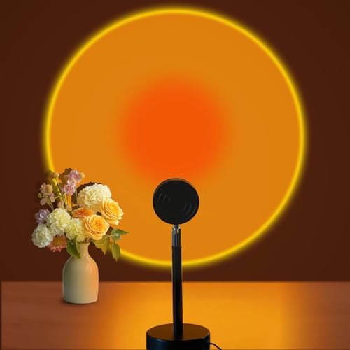 LED Sunset Lamp - Sunset Lights Night Lights LED Projector Floor Lamp Atmosphere Light Night Light for Bedroom Livingroom Party Bar Store, USB Charging by Easeking