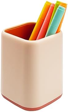 ZUFECY Pencil Holder, Makeup Brush Holder Desktop Organizer Storage Case Scandinavian Design for School Home Office Supplies (Pink) by ZUFECY