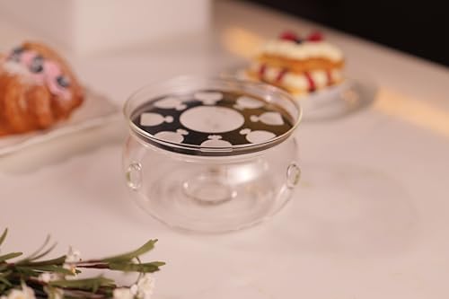 CnGlass Universal Glass Teapot Warmer,Handcrafted with Heat Proof & Lead-Free Glass Tealight Warmer 5.3 in/13.5cm diameter (Candle not Included) - Image 5