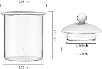 CnGlass Replacement Glass Tea Infuser with Lid for 33.8oz/40.6oz Teapot,Borosilicate Glass-Odor and Stain Free - Image 2