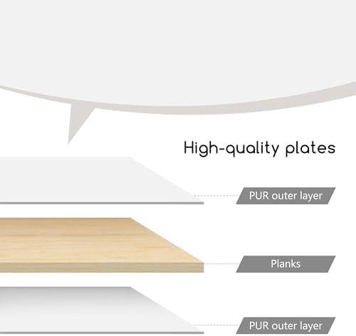 Jerry & Maggie Desktop Organizer Office Storage Rack Adjustable Wood Display Shelf Free Style Double H, Multi-Functional Mini Bookshelf for Desk Natural Stand (White) - Image 4