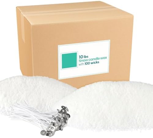 Wfmolcand 10 lb Natural Pearl Wax Sand DIY Set with 100 Wicks, Reusable, Continuous Burning, Unscented Candle Powder, Designed for Handmade Candles, Wedding Celebrations and Party Decorations - Image 2