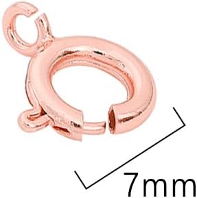 Rose Gold Plated Spring Clasps Non Tarnish 7mm 20pcs for Jewelry Making Findings