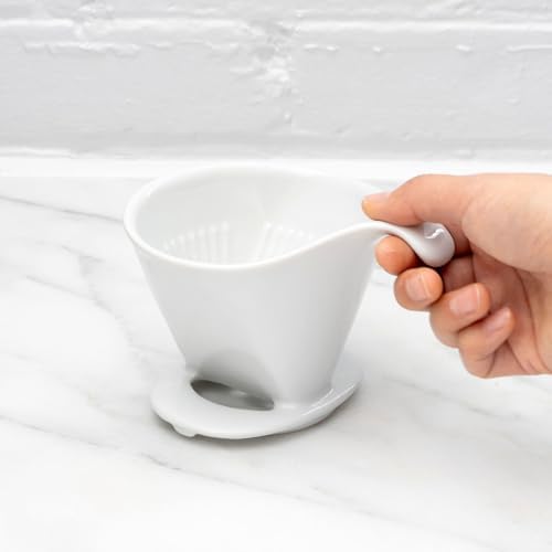 ZERO JAPAN - Bee House Pour Over Coffee Dripper - Ceramic Coffee Maker with Elegant Peek Hole, Drip Cone Brewer Coffee Gifts, Brewing Accessories - White, Standard Size - Image 7