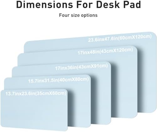 Aothia Faux Leather Desk Mat – Large Mouse Pad, Non-Slip PU Leather Blotter, Waterproof Writing Surface for Office and Home (Baby Blue, 47.2" x 23.6") - Image 5