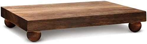 Amyhill Wood Pedestal Stand Riser Decor,Classic,Dark Brown,12 X 7 Inch by Amyhill