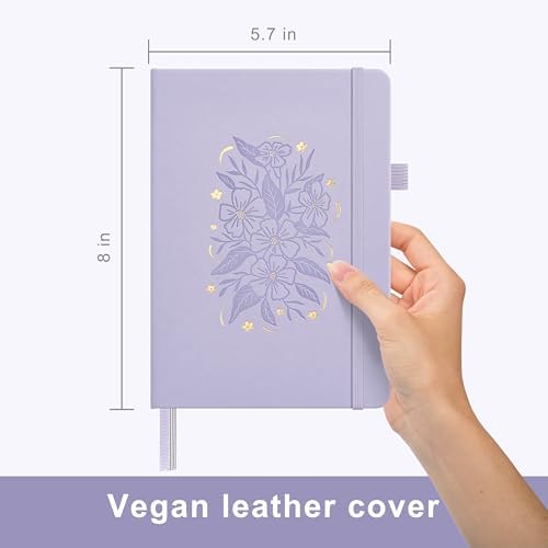 &And Per Se Lined Hardcover Notebook – A5 5.7"x8" College Ruled, 160 Pages, 100gsm Thick Paper – Aesthetic Journal for Women, Gift-Ready Planner, Everyday Writing Notebook (Lavender) - Image 3