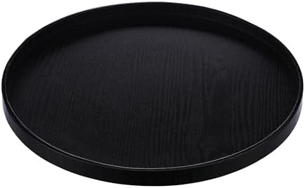 Round Trays Home Decor, 11.8" Large Round Wood Tray for Ottoman, Large Tray for Ottoman Coffee Table Candle Holder, Wooden Serving Decorative Trays for Home Kitchen - Image 7