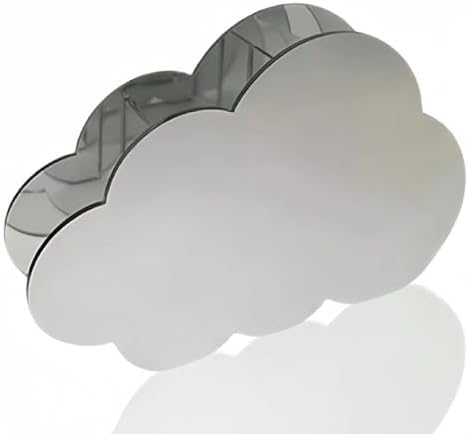 Aesthetic Cloud Pen Holder for Desk Cute Office Supplies Acrylic Cubicle Decor Kawaii Workspace Accessories Clear Makeup Organizer for Women Girls Pencil Cup Large Caddy for Home Office (Silver) by ONLVYE