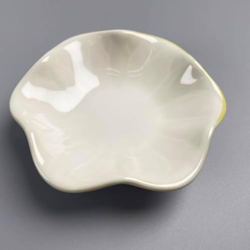 Jewelry Dish Tray - Ceramic Trinket Tray for Rings, Keys, Earrings | Decorative Key Bowl for Women, Gift for Friends, Sisters, Daughter, Mother, Lotus leaf shap, Jewelry Trays (Milky White) - Image 2