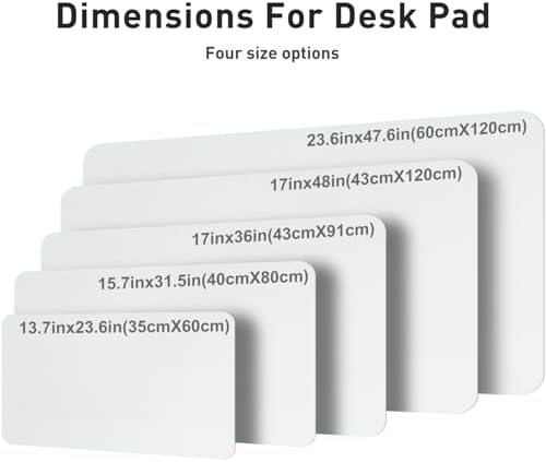 Aothia Faux Leather Desk Mat – Large Mouse Pad, Non-Slip PU Leather Blotter, Waterproof Writing Surface for Office and Home (Barely Grey, 47.2" x 23.6") - Image 5