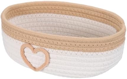 uxcell Rectangular Rope Basket 11.2x6.7x3.5inch Small Woven Baskets by uxcell