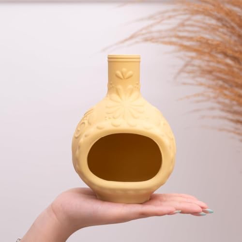 MOUGIGI Yellow Clay Palo Santo Holder & Incense Cone Burner for Sage Stick - Image 4