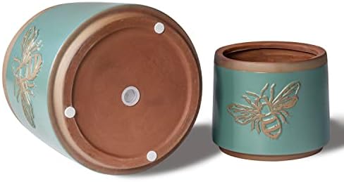Terracotta Pots, 8+6+4 Inch Plant Pots, 3 Pcs with Drainage Holes - Image 5