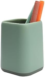 ZUFECY Pencil Holder, Pen Cup Makeup Brush Holder, Desktop Organizer Storage Case Scandinavian Design Stationery for School Home Office Supplies (Green) by ZUFECY