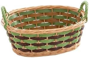 Kingwillow Oval Wicker Basket With Handle (Small Size) by KINGWILLOW