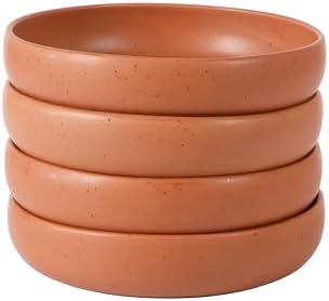 Bloomhouse - Two Time Oprah's Favorite Things Winner - Corsica Clay 4-Piece Dinner and Pasta Bowl Set – Burnt Apricot Terracotta Stoneware for Meals, Serving & Everyday Use - Image 6