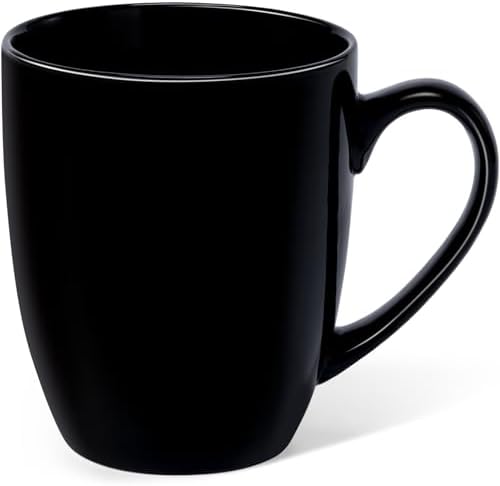 Urbanstrive 16 oz Large Coffee Mug with Handle Tea Cup Novelty Coffee Cup Idea Gift for Men Women Office Work, Black by haveyourcakeandcoffeetoo