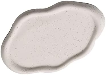 Ceramic Bathroom Tray, Mini Clouds Decorative Tray, Cosmetics Dish for Bathroom Vanity, Bedside, Or Kitchen Counter (White Oval) - Image 7